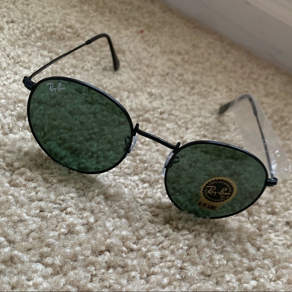 Ray Ban Sunglasses Black Round Metal RB3447  NEW - Picture 6 of 6